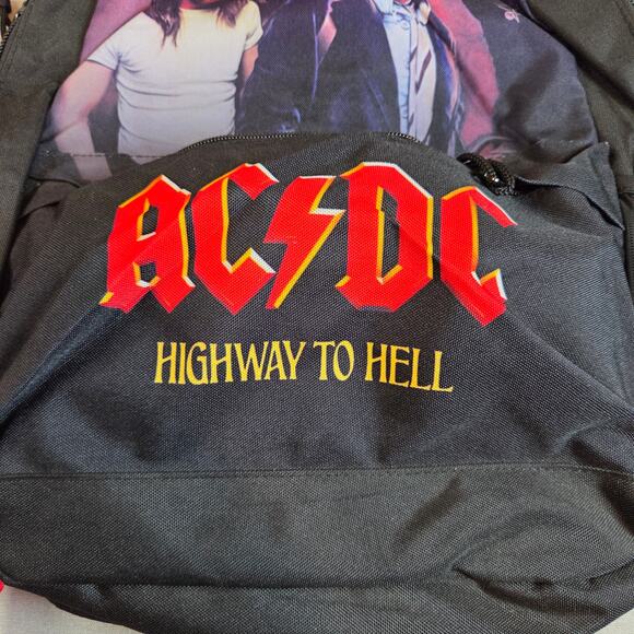 AC/DC Highway to Hell Rocksax Backpack 17" Black Red NWT 2022 Licensed - Picture 2 of 10